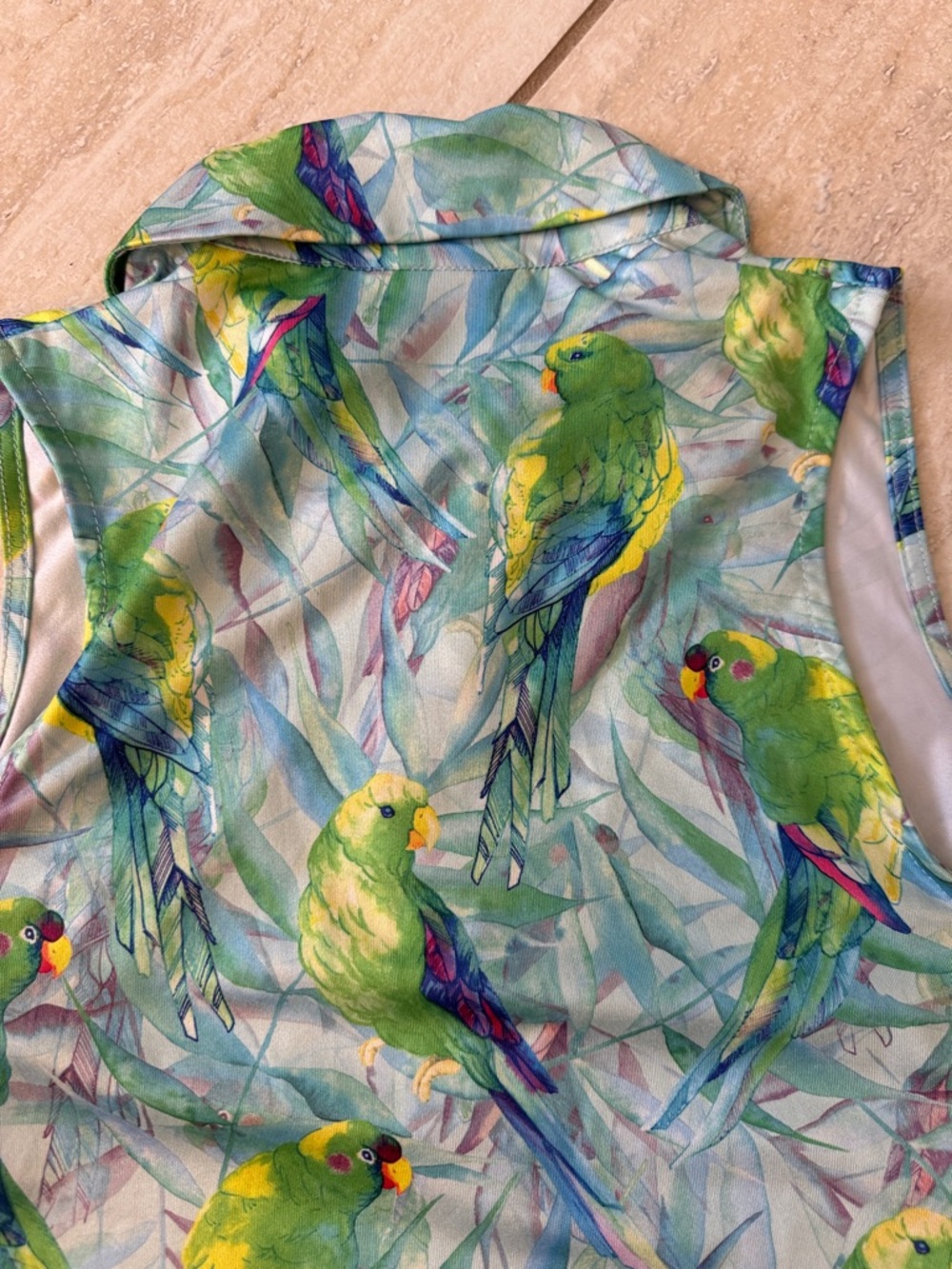 Bad Birdie Women's XS Parrot Pack Sleeveless Golf Tennis Pickleball Polo - Picture 10 of 14